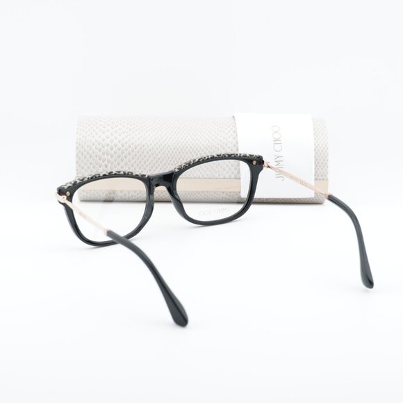 Jimmy Choo JC248 0FP3 00 Cat Eye 53mm Eyeglasses - Black/Gold - Picture 4 of 10